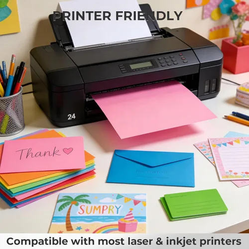 Miniatura 3 de BOOKNOW 50 piezas de papel de color, incluye 40 hojas de papel de construcción de 50 libras/4.23 oz/m² y 10 hojas de cartulina de colores surtidos