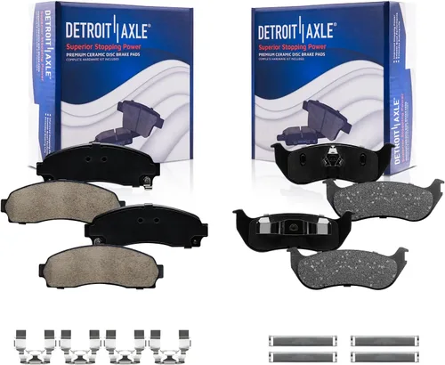 Miniatura 123 de Detroit Axle - Pastillas de Freno para Nissan Altima Sentra 350Z Juke INFINITI G35, Pastillas de Freno Cerámica Delanteras y Traseras Reemplazo