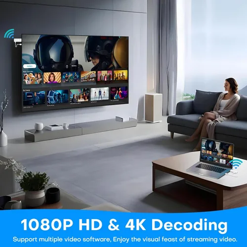 Miniatura 5 de HDMI inalámbrico para transmisión, kit de transmisor y receptor, baja latencia 1080P Full HD salida de video/audio, rango de 165 pies/50M con doble
