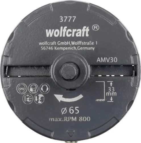 Miniatura 3 de wolfcraft Sierra de agujero, Ø65mm I 3777000 I Para materiales de paneles de yeso