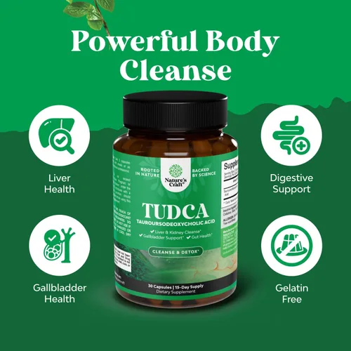 Miniatura 4 de Suplemento TUDCA de sal biliar avanzada - Extra Strength TUDCA 500mg por porción Sales biliares para riñón y soporte hepático de alta pureza Tauro