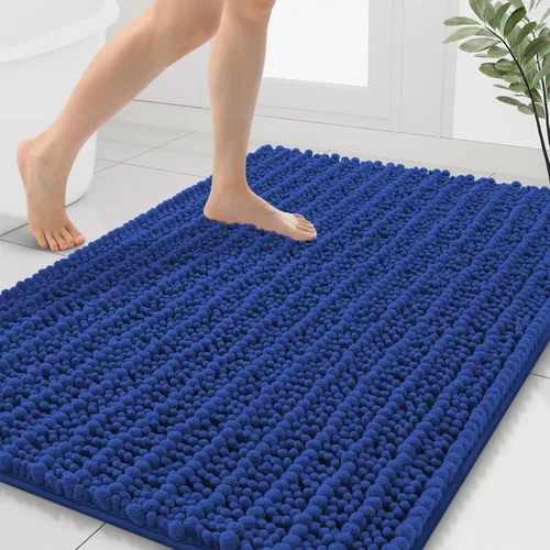 Miniatura 150 de Smiry Alfombras de Baño 24x16 pulgadas, Alfombras de Baño de Chenilla Extra Suaves y Absorbentes, Respaldo de Goma Antideslizante, Lavable a Máquina