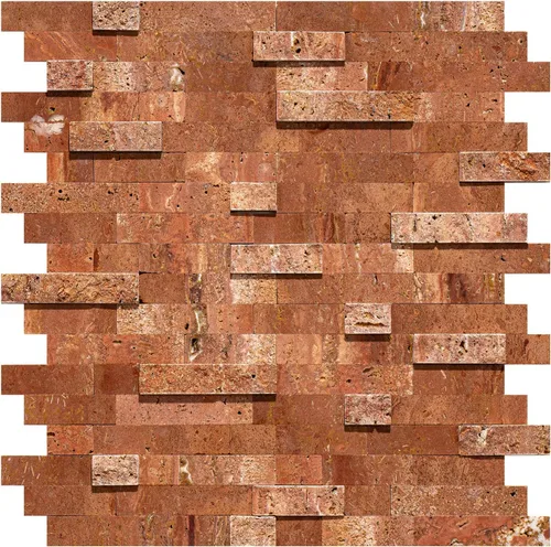 Miniatura 12 de Azulejos de mosaico de piedra natural 3D de 5 hojas, 12 x 11 pulgadas para despegar y pegar, azulejos de pared autoadhesivos negros mixtos