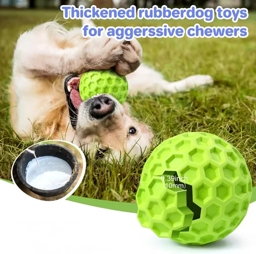 Miniatura 3 de DISSKNIC Pelotas chirriantes indestructibles para perros, juguetes interactivos para perros masticadores agresivos, razas grandes para aliviar