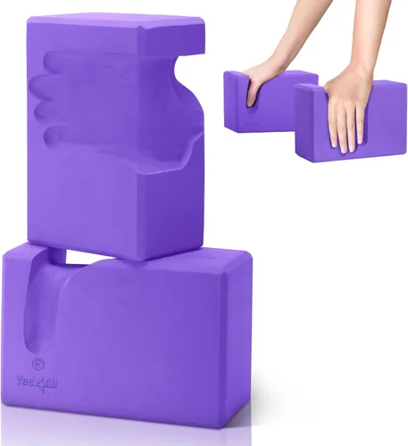 Yes4All Bloques de yoga 2 unidades de soporte de muñeca, comodidad y fuerza de agarre, soporte para equilibrio, fitness y ejercicio, bloques de A.