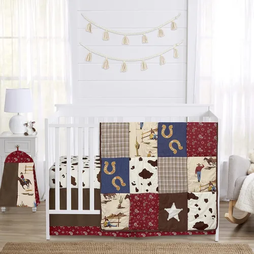 Miniatura 10 de Sweet Jojo Designs Juego de ropa de cama para cuna de bebé para niño o niña, color gris, rojo, negro y blanco, género neutro, acuarela, celosía