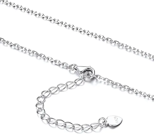 Miniatura 5 de SILVERCUTE Personalized & Engraved Locket Necklace with 18" Chain -Angel Wings Locket, Custom Heart Locket Pendant That Holds Picture, Sterling