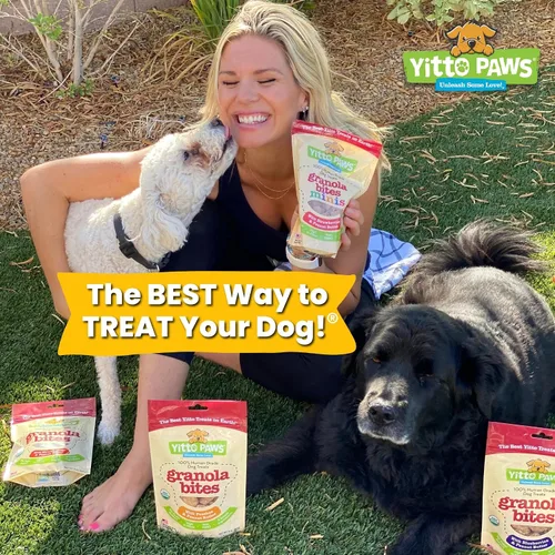 Miniatura 3 de Mini golosinas orgánicas de entrenamiento para perros, galletas crujientes y bajas en calorías con fresa y mantequilla de maní, vegano, grado