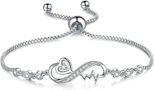 Infinity Love Bracelets for Women Girls Birthday Valentines Day Jewelry Gifts for Her Girlfriend Wife Mom from Daughter Son