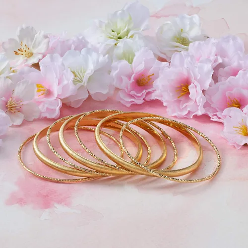 Miniatura 3 de Ross-Simons Italian 18kt Gold Over Sterling Silver Jewelry Set 7 Bangle Bracelets