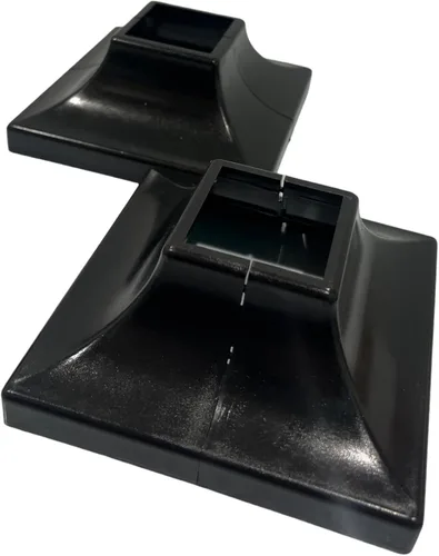 Miniatura 2 de Faldón de poste entrelazado de 1 pulgada, cubierta de base de poste de cubierta, brida de poste, 3.5 x 3.5 pulgadas para placa base de 4 pulgadas