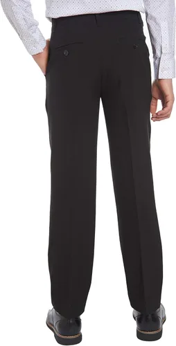Miniatura 2 de Calvin Klein Pantalón de vestir bi-stretch de frente lisa para niño, ajuste recto, con presillas para cinturón y bolsillos delanteros