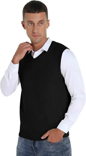 Miniatura 3 de Sailwind Suéter sin mangas con cuello en V y mezcla de lana para hombre