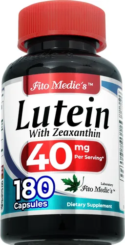 Miniatura 3 de FITO MEDIC'S Lab Luteína 180 Cápsulas 40 mg Suplementos de Luteína 40 mg Luteína y zeaxantina Extracto Concentrado Luteína 40 mg