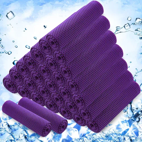 Miniatura 34 de Hosuly Paquete de 30 Toallas Refrescantes, 40"x12" Hielo Transpirables Suaves Frías Paño de Sudor Microfibra Paños de Entrenamiento para Gimnasio