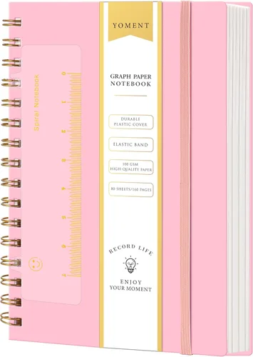 Miniatura 12 de Cuaderno de espiral de cuadrícula de puntos, tamaño A5, 160 páginas, cuaderno de papel grueso, cuaderno de plástico de tapa dura de 5 x 7 pulgadas
