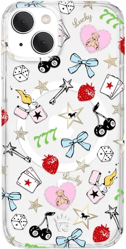 Miniatura 72 de VELVET CAVIAR Funda para iPhone 15 Pro, compatible con MagSafe, probada en caídas de 10 pies, estampado de leopardo y amatista púrpura
