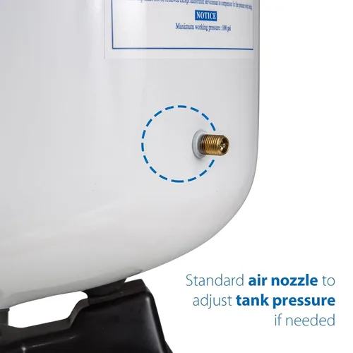 Miniatura 2 de iSpring T55M Tanque de almacenamiento de agua prepresurizado residencial de 5.5 galones para sistemas de ósmosis inversa (RO), color blanco Blanco