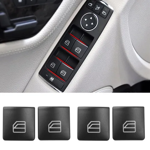 Miniatura 6 de Jaronx para cubiertas de botones del interruptor de ventana de Mercedes Benz, botones de interruptor de control de ventana eléctrica para Mercedes