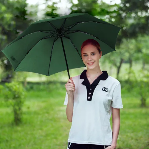 Miniatura 20 de LANBRELLA Paraguas plegable inverso compacto paraguas de viaje a prueba de viento automático
