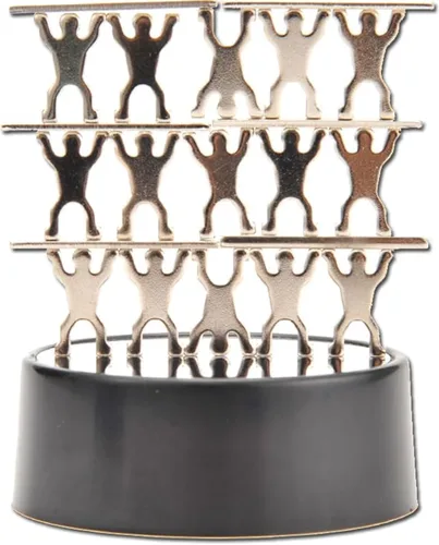 PowerTRC Escultura magnética de escritorio (acróbatas) | Mini decoración artística magnética para escritorio | Divertido regalo de oficina para