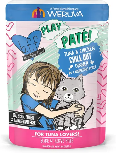 Miniatura 14 de Weruva B.F.F. Play - Best Feline Friend Paté Lovers, Aw Yeah!, Paté Partay! Paquete variado, bolsa de 3 onzas (paquete de 12)