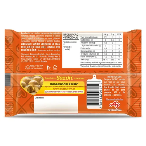 Miniatura 2 de Condimento general Sazon/pasta, papas / 2.12 oz (12 x 0.18 oz) / SAZON/masas