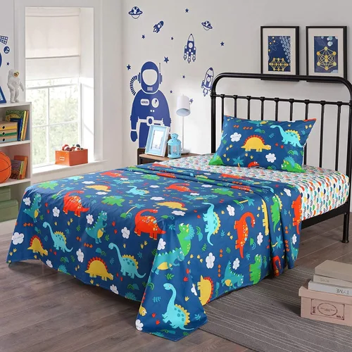Sábanas 100% algodón para niños, sábanas tamaño individual para niños, niñas, adolescentes, niños, sábanas para niños, sábanas para cama de