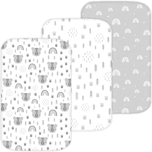 Miniatura 8 de Sábanas de moisés para Papablic, CoZee, Cowiewie, Ezebaby, Nawahev cuna y cama de noche para bebé de TansyPanda, 3 piezas, 33x20, ultra suaves