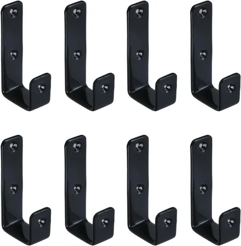 Miniatura 11 de Coshar Soporte de gancho resistente recubierto de acero inoxidable con ganchos en J de 1 pulgada para litera interior de 1 pulgada, accesorios