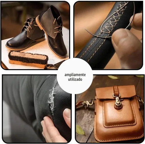 Miniatura 9 de BAGERLA Kit de costura de reparación de tapicería, kit de costura resistente con herramientas de punzón, desgarrador de costura, agujas de costura a