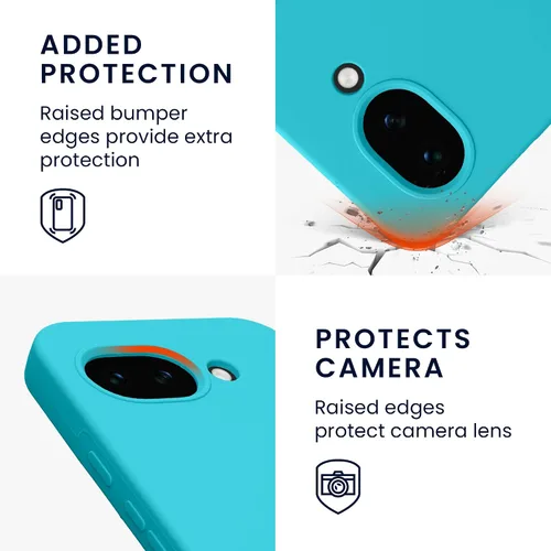 Miniatura 498 de kwmobile Funda Compatible con Google Pixel 6 Pro - Funda de teléfono de silicona TPU con acabado suave - Azul Arrecife