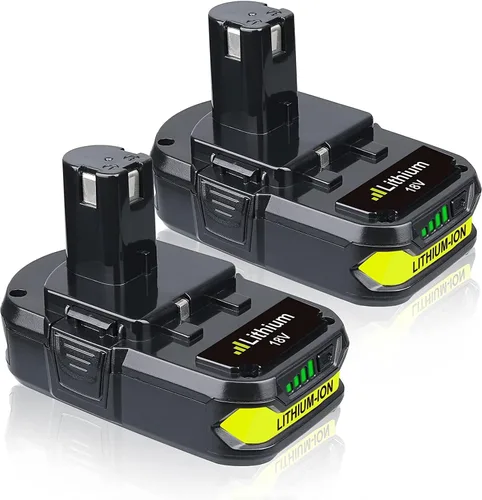 Masione Reemplazo 2P 3.6Ah para batería Ryobi de 18 V de litio compatible con batería Ryobi P108 P102 P103 P104 P105 P107 P109 P122 18 voltios