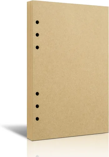 Papel en Blanco Vintage A5 Recargable, Papel de Recarga Retro A5 para Carpetas de 6 Anillas, Planificador, Diario de Viajero, Cuaderno, Papel de