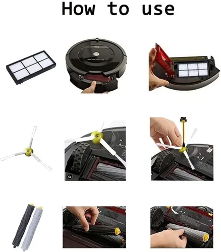 Miniatura 6 de Paquete de 13 piezas de repuesto para iRobot Roomba 800 900 Series 805 860 870 871 880 890 960 980 985 accesorios de vacío, kit de reposición con 1