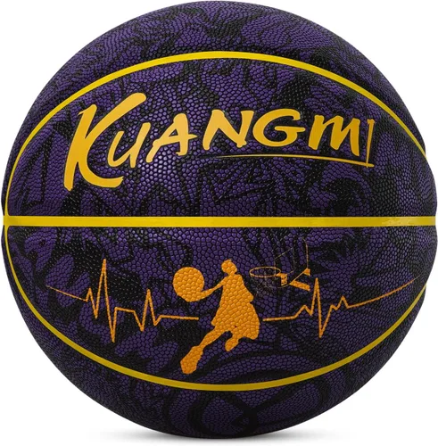 Miniatura 10 de Kuangmi Serie Rosa Balón de Baloncesto, Diseño Premium Estampado para Rendimiento Callejero, Tamaño Oficial para Hombres 7 de 29.5 Pulgadas