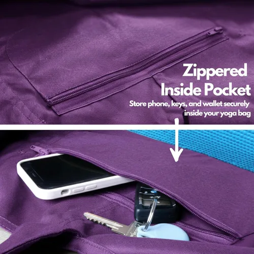 Miniatura 7 de Yogiii, bolsa para esterilla de yoga, la YogiiiTotePRO, bolsa grande para llevar esterilla de yoga con bolsillo lateral, para todos