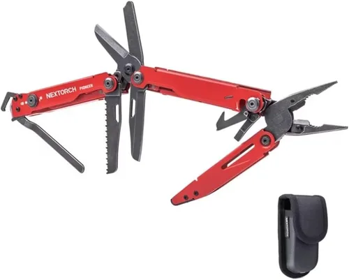 Miniatura 11 de NEXTORCH PIONEER - Multiherramientas 14 en 1 de tamaño completo, juego de multiherramientas versátil con tijeras, alicates de punta, clip
