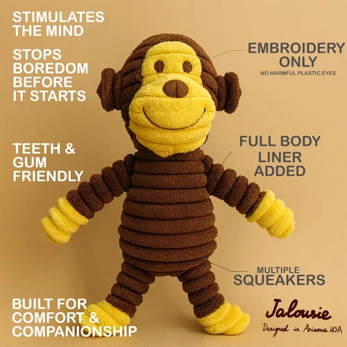 Miniatura 4 de Jalousie Paquete surtido de juguetes de peluche para cachorros y mascotas, juguete chirriante para perros medianos y grandes