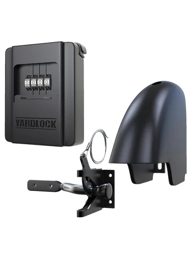 Cerradura de portón – Cerradura de cerca sin llave segura y pestillo con acceso de 2 vías – Sistema fuerte y duradero para prevención de robos y