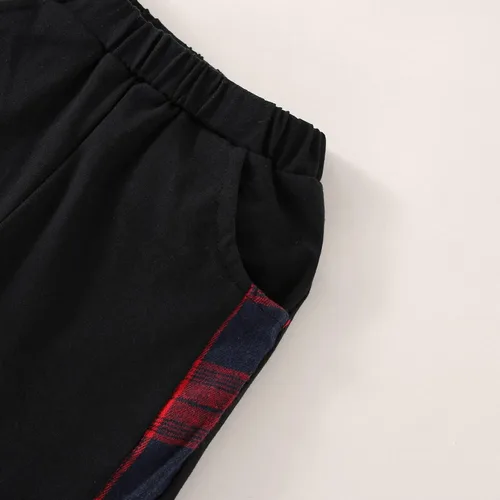 Miniatura 9 de Ropa para bebés y niños pequeños, conjuntos de otoño e invierno, con botones, camisa a cuadros con capucha y pantalones
