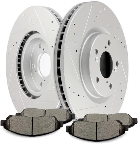 Miniatura 8 de SCITOO Brake Kits For Jeep For Cherokee 1999-2001,For TJ 1999-2006,For Jeep For Wrangler 2000-2006 Front Drilled & Slotted Disc Brakes Rotors and