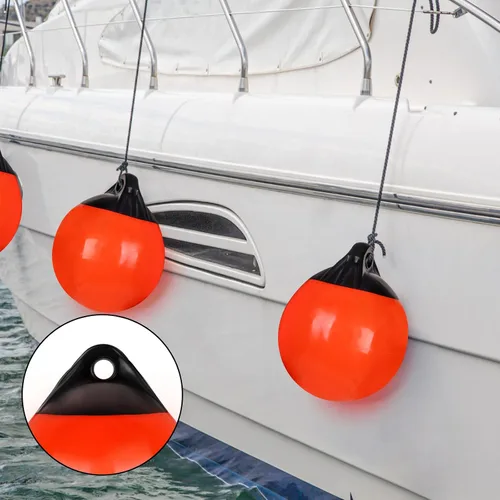 Miniatura 2 de Par de boyas de amarre de lanchas, de vinilo inflable de grado marino, bola de defensas de lancha, parachoques de barco para acoplamiento