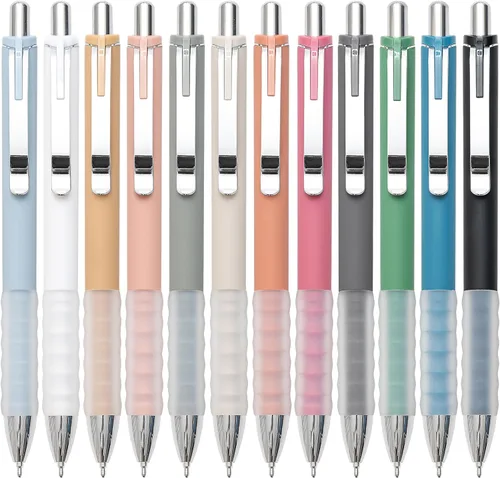 Miniatura 9 de Linbsunne Bolígrafos de punta media de 0.039 in con agarre súper suave para hombres y mujeres, bolígrafos retráctiles