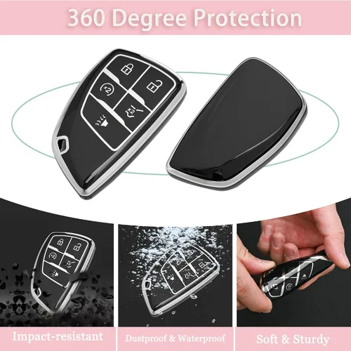 Miniatura 3 de para Funda de llavero Chevy - Estuche de protección de TPU suave con llavero para 2021-2025 Chevy Suburban Tahoe GMC Yukon Denali Silverado Buick