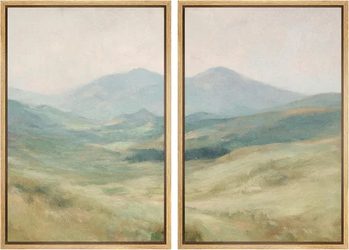 Miniatura 136 de SIGNWIN Lienzo enmarcado para pared, ilustraciones abstractas texturizadas en tonos beige terrosos, arte moderno, decorativo, contemporáneo