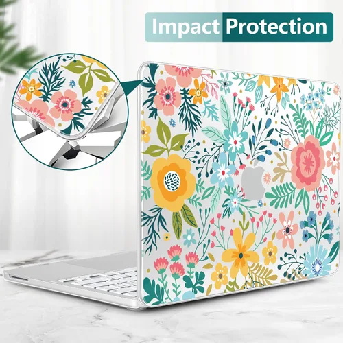 Miniatura 8 de TWOLSKOO Funda para MacBook Neo de 13 pulgadas 2026 A3404 A18 Pro Chip, funda rígida de plástico con adaptador tipo C, 2 fundas para cámara web