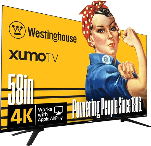 Westinghouse Smart TV de 58 pulgadas, 4K UHD Xumo TV con HDR10, control remoto de voz, Dolby Vision, Dolby Atmos, sin borde, televisor LED de