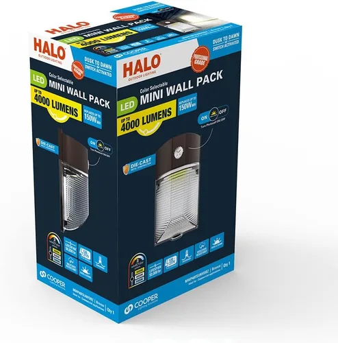 Miniatura 2 de Equivalente a 150 W, LED integrado, acabado de bronce, mini luz de pared del atardecer al amanecer, CCT seleccionable 3000K/4000K/5000K
