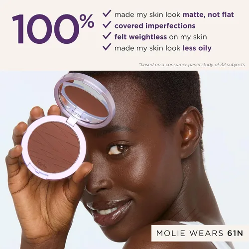 Miniatura 4 de tarte face tape polvo compacto – Polvo impermeable de cobertura media con ácido hialurónico, hongo de nieve y péptidos para suavizar y fijar
